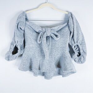 Luxxel - Grey Off the Shoulder Top